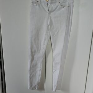7 For All Mankind White Skinny Jeans